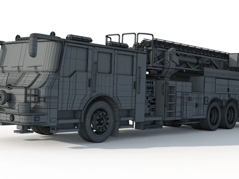 Brighton Fire Aerial pierce 3D Model