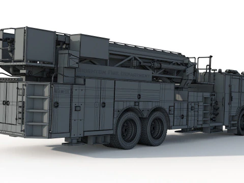 Brighton Fire Aerial pierce 3D Model