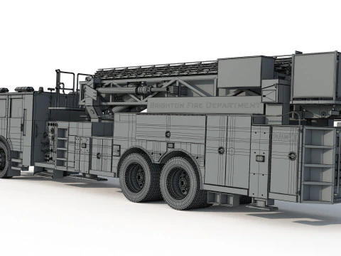 Brighton Fire Aerial pierce 3D Model
