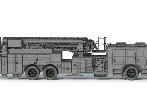 Brighton Fire Aerial pierce 3D Model