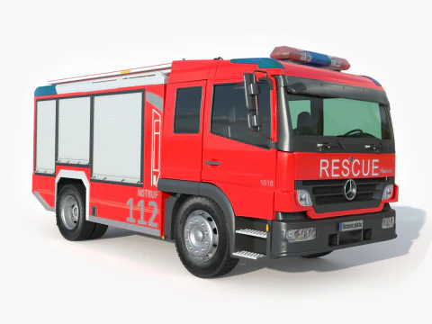 Mercedes Benz Atego 1518 Пожарно-спасательная служба 3D Модель