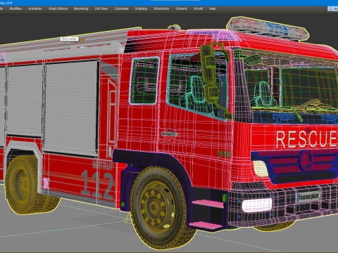 Mercedes Benz Atego 1518 Fire Rescue Modelo 3D