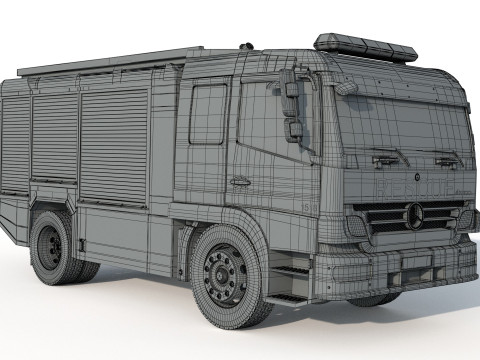 Mercedes Benz Atego 1518 Fire Rescue Modelo 3D