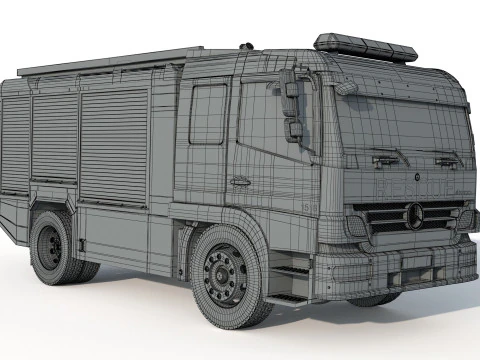 Mercedes Benz Atego 1518 Fire Rescue 3D Model