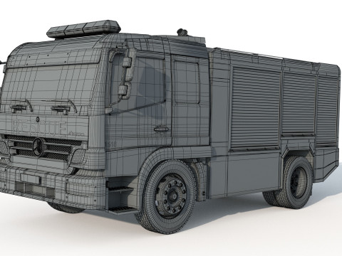 Mercedes Benz Atego 1518 Fire Rescue Modelo 3D