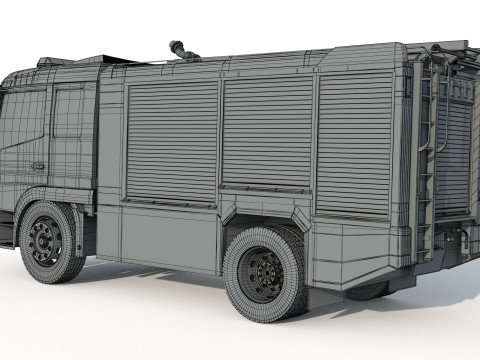 Mercedes Benz Atego 1518 Fire Rescue Modelo 3D
