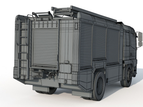 Mercedes Benz Atego 1518 Fire Rescue Modelo 3D