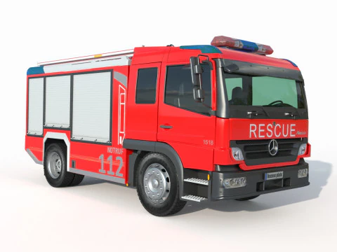 Mercedes Benz Atego 1518 Fire Rescue 3D Model