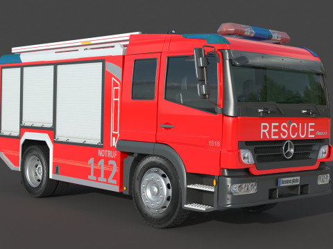 Mercedes Benz Atego 1518 Fire Rescue Modelo 3D