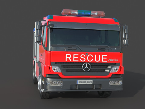 Mercedes Benz Atego 1518 Fire Rescue Modelo 3D