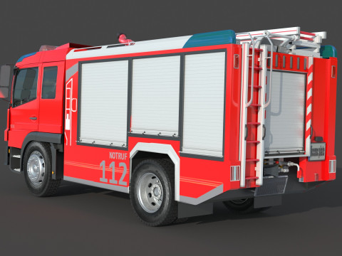 Mercedes Benz Atego 1518 Fire Rescue Modelo 3D