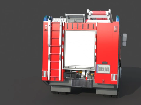 Mercedes Benz Atego 1518 Fire Rescue 3D Model