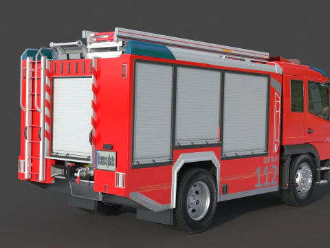 Mercedes Benz Atego 1518 Fire Rescue 3D Model