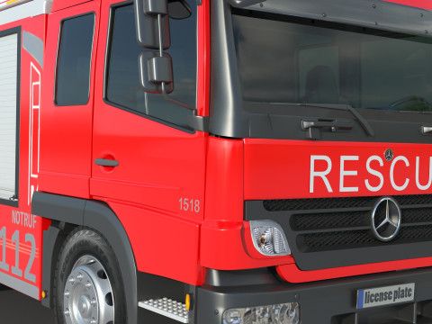 Mercedes Benz Atego 1518 Fire Rescue Modelo 3D