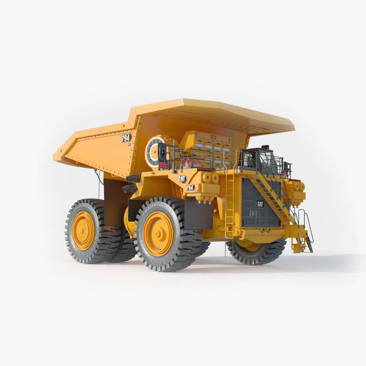 Camion da miniera Caterpillar Cat 794 AC Modello 3D .c4d .max .obj .3ds .fbx .stl .blend 
