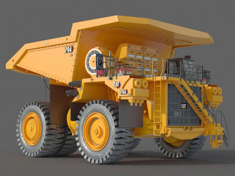 Camion da miniera Caterpillar Cat 794 AC Modello 3D