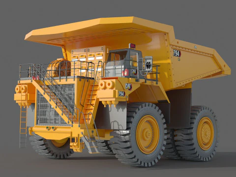 Camion da miniera Caterpillar Cat 794 AC Modello 3D