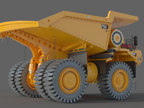 Camion da miniera Caterpillar Cat 794 AC Modello 3D