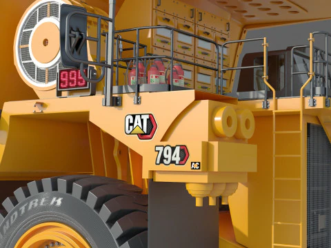 Camion da miniera Caterpillar Cat 794 AC Modello 3D