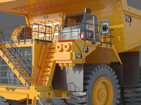 Camion da miniera Caterpillar Cat 794 AC Modello 3D