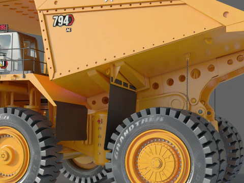 Camion da miniera Caterpillar Cat 794 AC Modello 3D