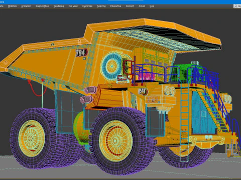 Camion da miniera Caterpillar Cat 794 AC Modello 3D