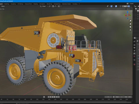 Camion da miniera Caterpillar Cat 794 AC Modello 3D