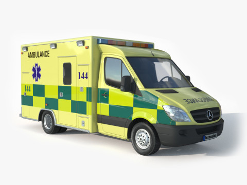 Mercedes Benz Sprinter Krankenwagen Ambulance 3D Model