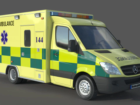 Mercedes Benz Sprinter Krankenwagen Ambulance 3D Model