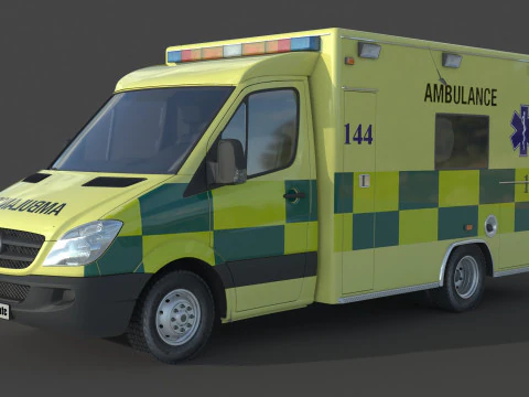 Mercedes Benz Sprinter Krankenwagen Ambulance 3D Model