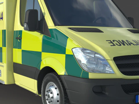 Mercedes Benz Sprinter Krankenwagen Ambulance 3D Model