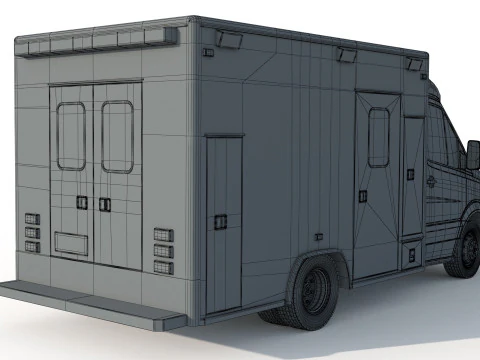 Mercedes Benz Sprinter Krankenwagen Ambulance 3D Model