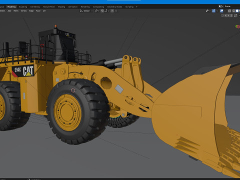 Caterpillar Cat 994K Wheel Loader Modello 3D