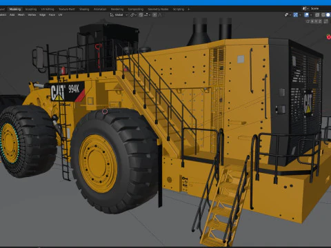 Caterpillar Cat 994K Wheel Loader 3D Model