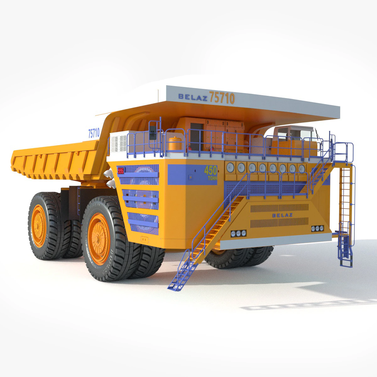 Belaz 75710 Mining Truck 3D Model .c4d .max .obj .3ds .fbx .stl .blend 