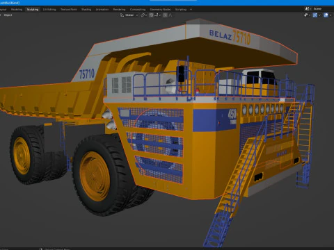 Belaz 75710 Mining Truck 3D Model