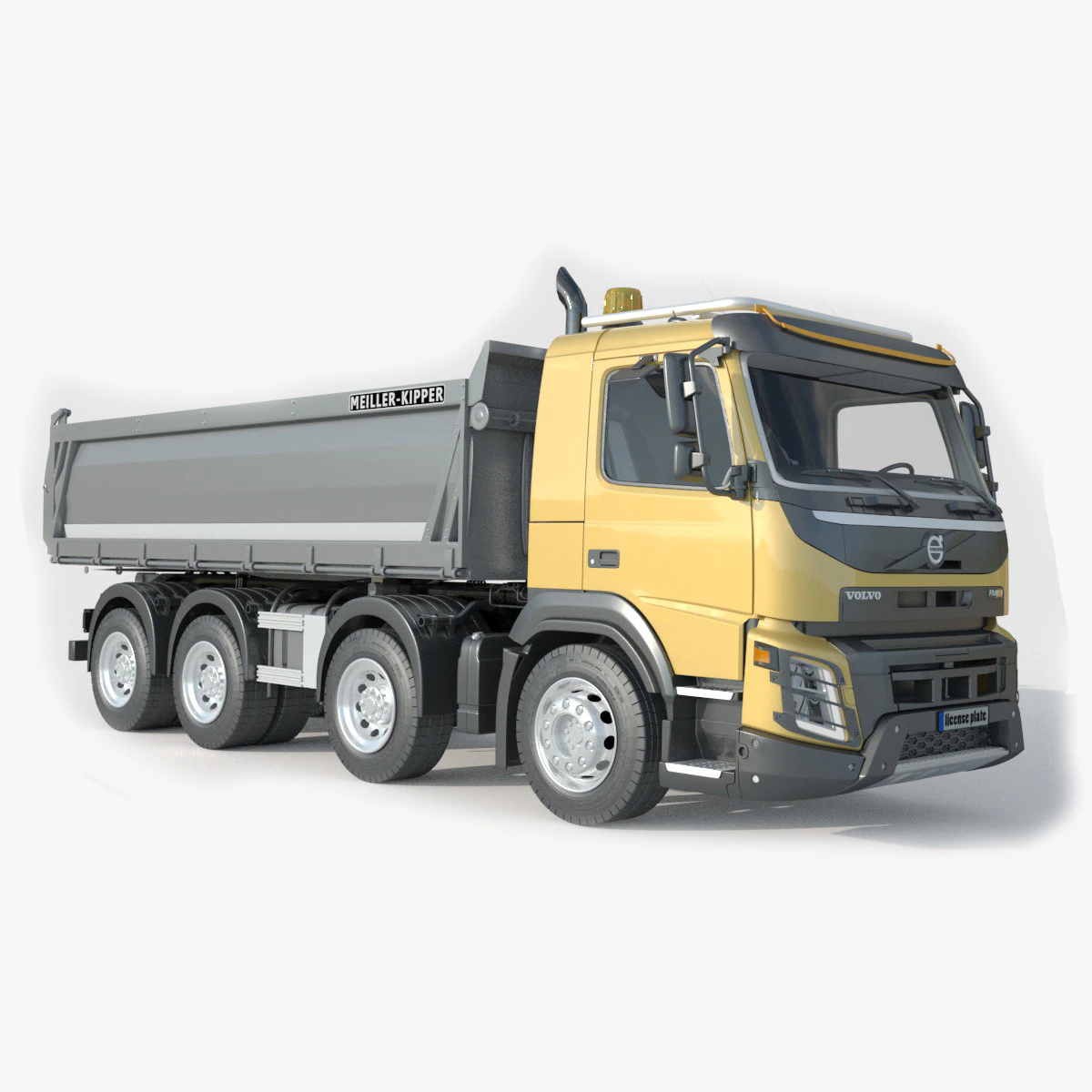 Volvo FMX 500 Billencs Dump Truck 3D Model .c4d .max .obj .3ds .fbx .stl .blend 