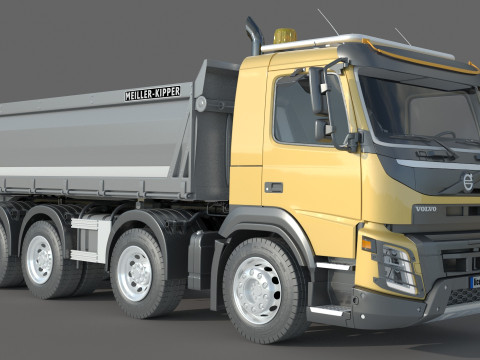 Volvo FMX 500 Billencs Dump Truck 3D Model