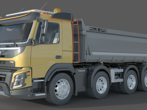 Volvo FMX 500 Billencs Dump Truck 3D Model