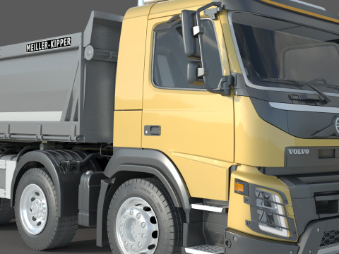 Volvo FMX 500 Billencs Dump Truck 3D Model