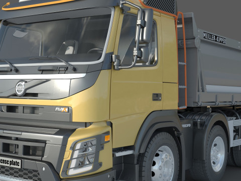 Volvo FMX 500 Billencs Dump Truck 3D Model
