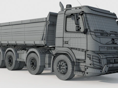 Volvo FMX 500 Billencs Dump Truck 3D Model
