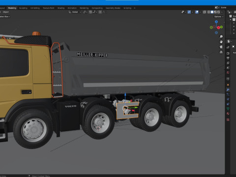 Volvo FMX 500 Billencs Dump Truck 3D Model