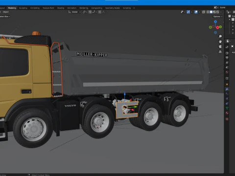 Volvo FMX 500 Billencs Dump Truck 3D Model