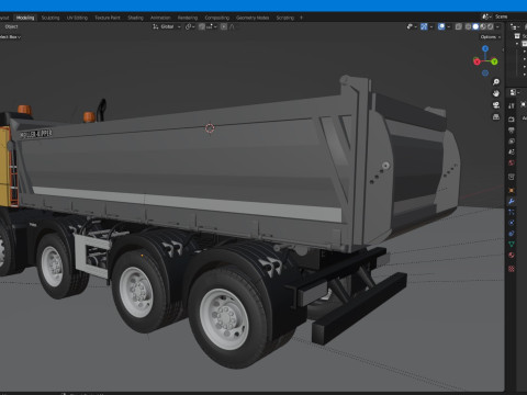 Volvo FMX 500 Billencs Dump Truck 3D Model