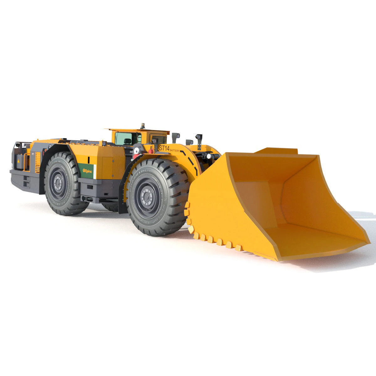 Especifica&ccedil;&atilde;o T&eacute;cnica Scooptram ST14 Modelo 3D .c4d .max .obj .3ds .fbx .stl .blend 