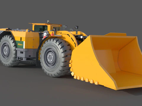 Especifica&ccedil;&atilde;o T&eacute;cnica Scooptram ST14 Modelo 3D