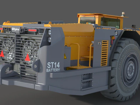 Especifica&ccedil;&atilde;o T&eacute;cnica Scooptram ST14 Modelo 3D