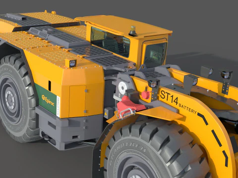 Especifica&ccedil;&atilde;o T&eacute;cnica Scooptram ST14 Modelo 3D