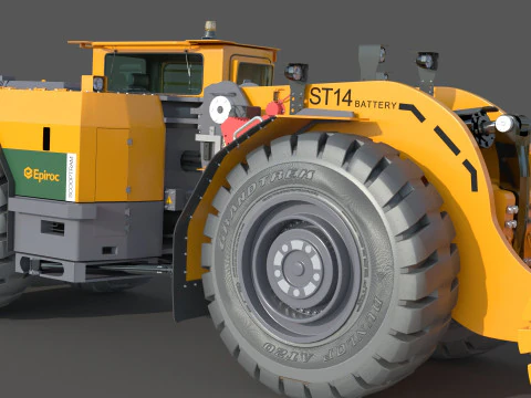 Especifica&ccedil;&atilde;o T&eacute;cnica Scooptram ST14 Modelo 3D